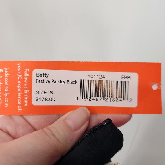 NWT Jude Connally Betty Festive Paisley Black Mock Neck Sleeveless Dress Women S - Picture 6 of 11